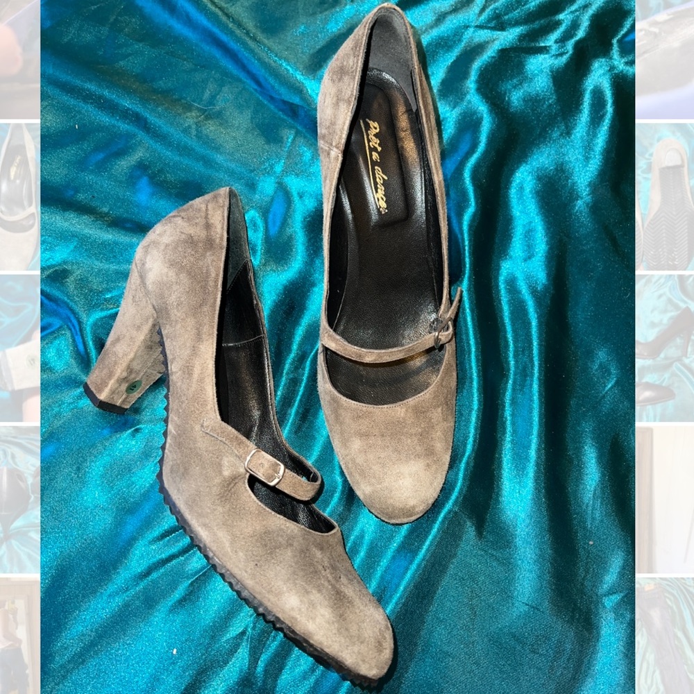 Grey Suede Pumps